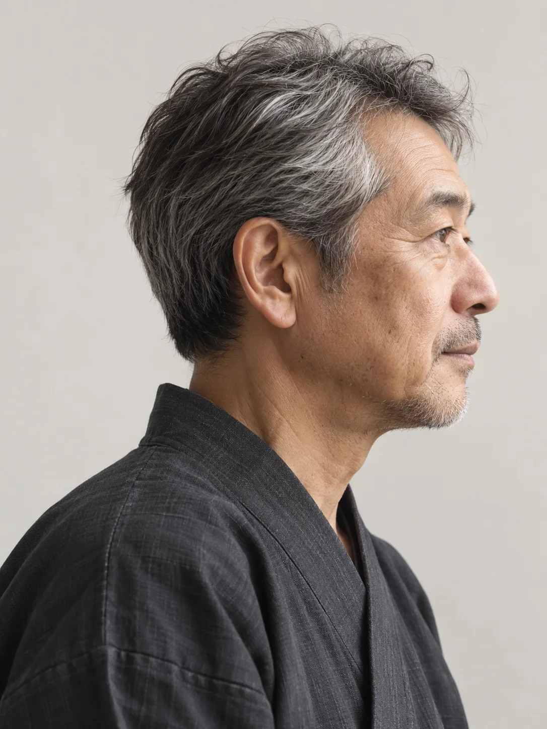 右を向いた職人の横顔