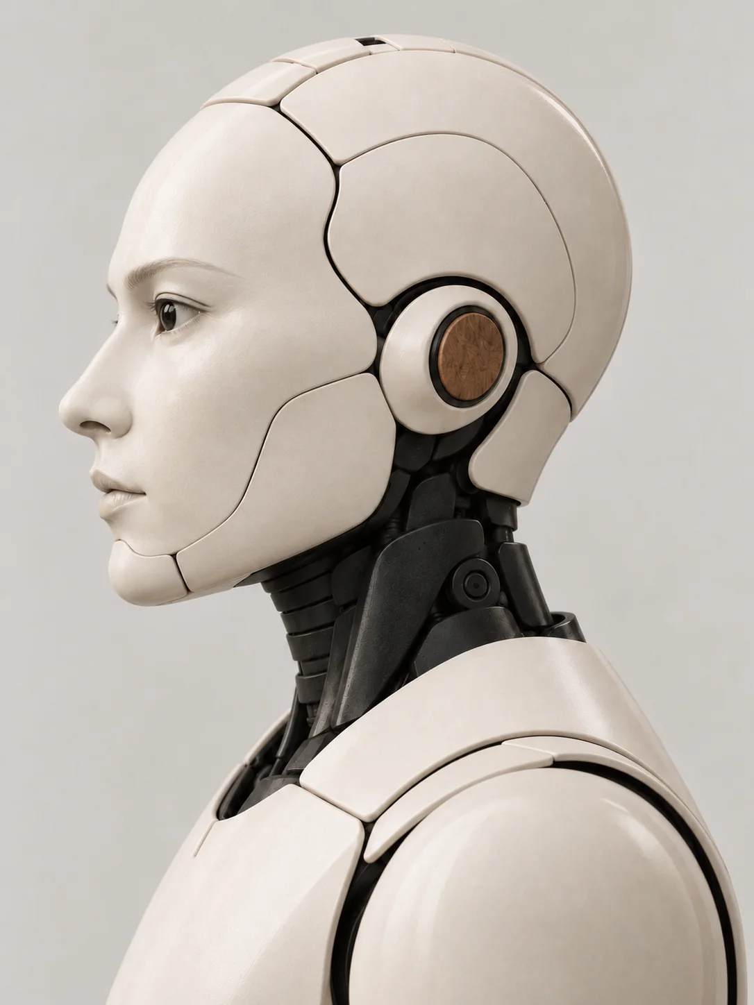 左を向いたロボットの横顔